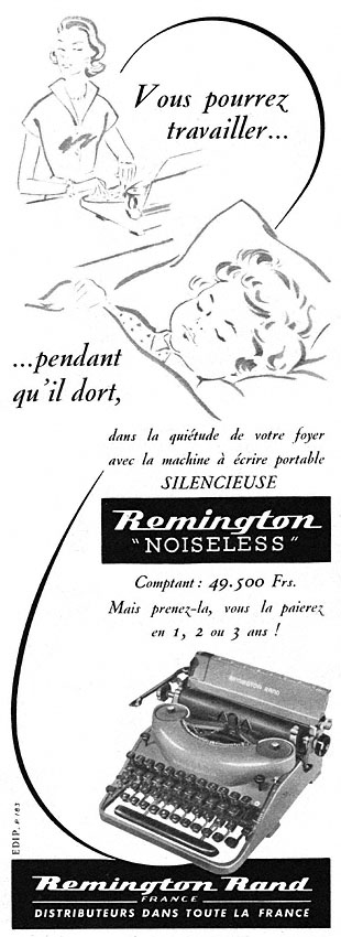 Publicit� Remington 1956