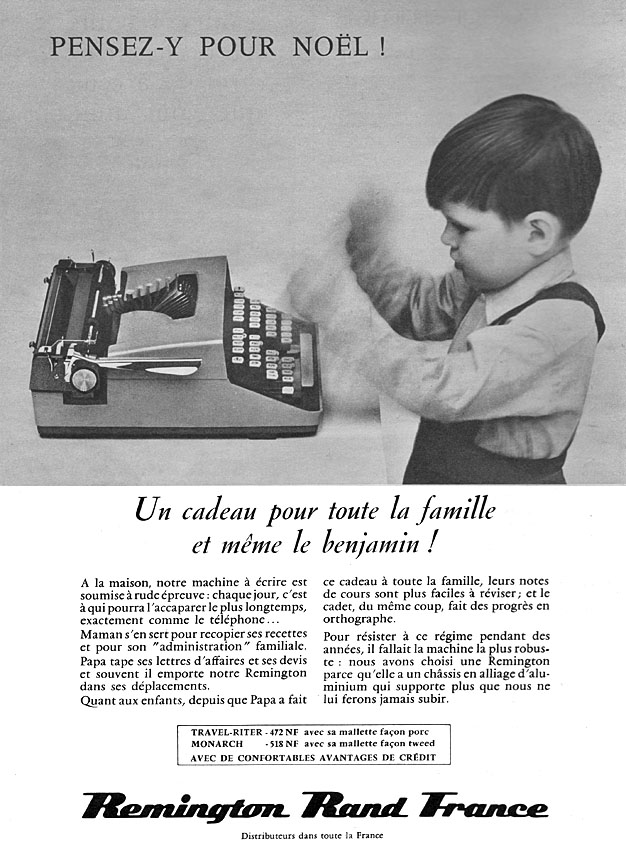 Publicit� Remington 1961
