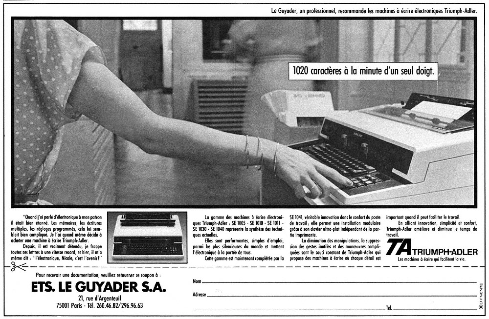 Marque Triumph Adler 1983