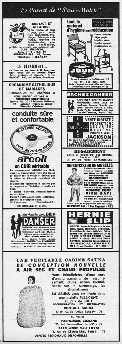 Marque Carnets Match 1969