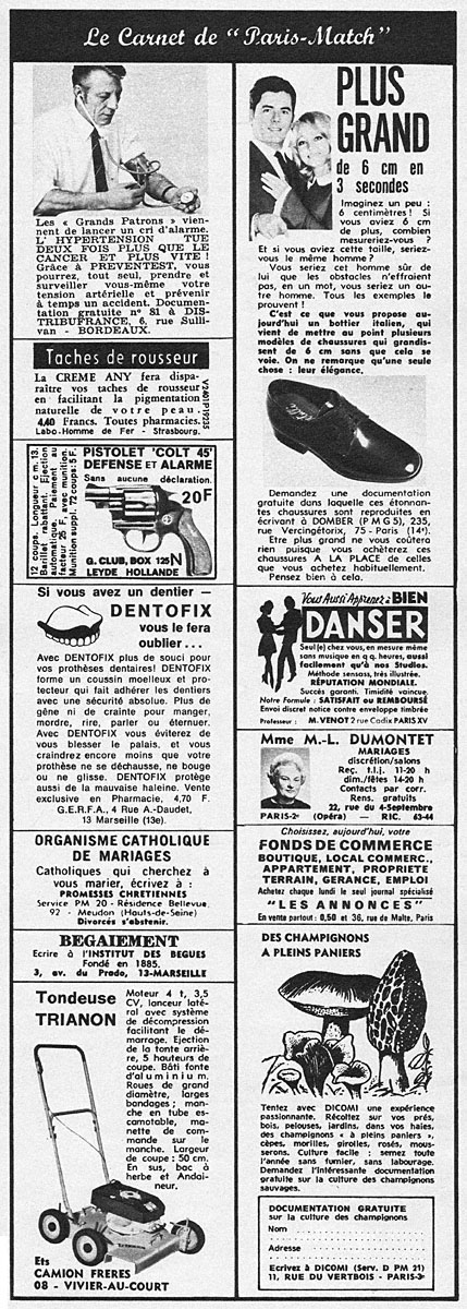 Marque Carnets Match 1970