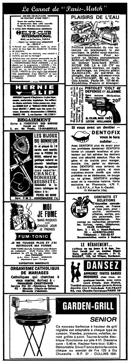 Marque Carnets Match 1970