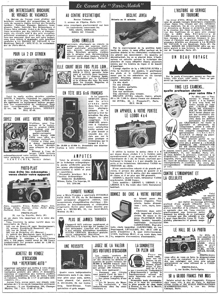 Marque Carnets Match 1951