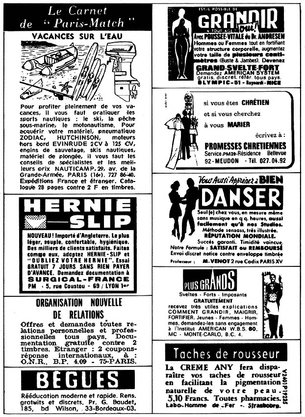 Marque Carnets Match 1972