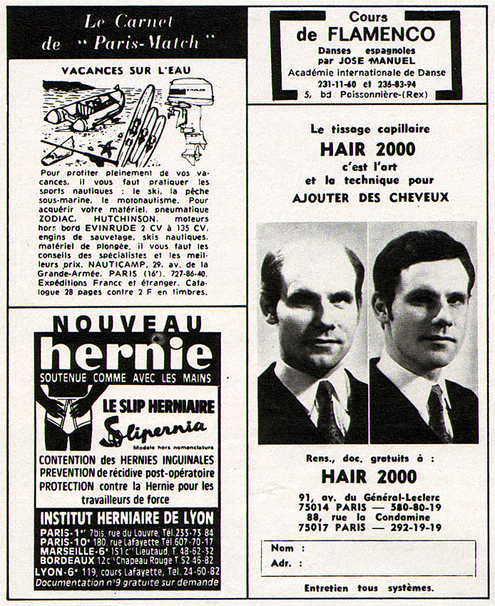 Marque Carnets Match 1974