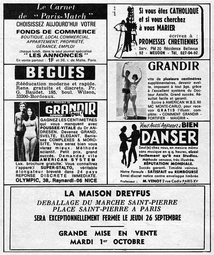 Marque Carnets Match 1974