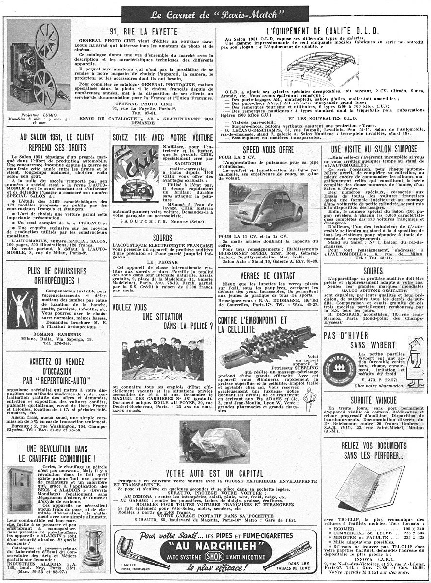 Marque Carnets Match 1951