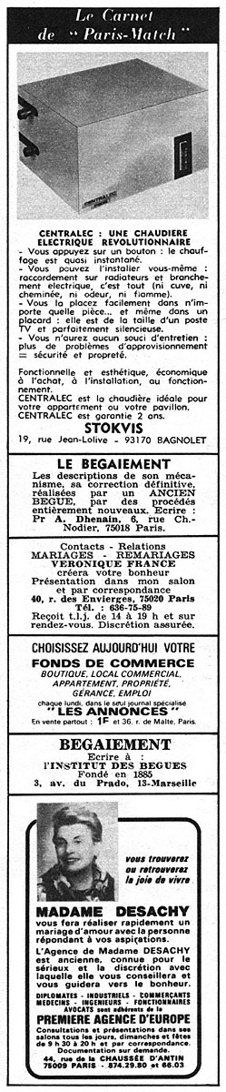 Marque Carnets Match 1975