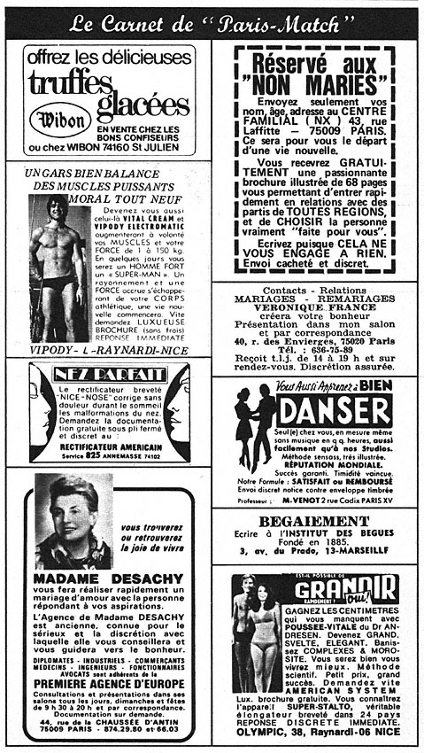 Marque Carnets Match 1975