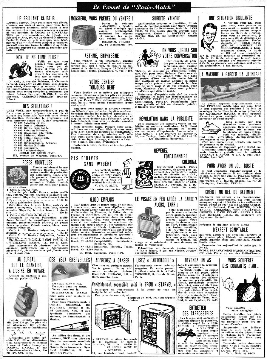 Marque Carnets Match 1952