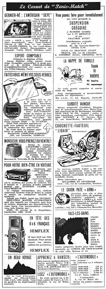 Marque Carnets Match 1952