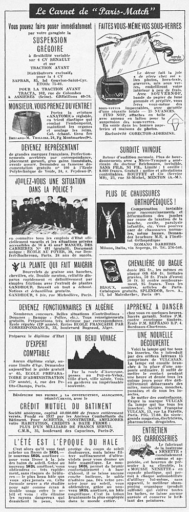 Marque Carnets Match 1952