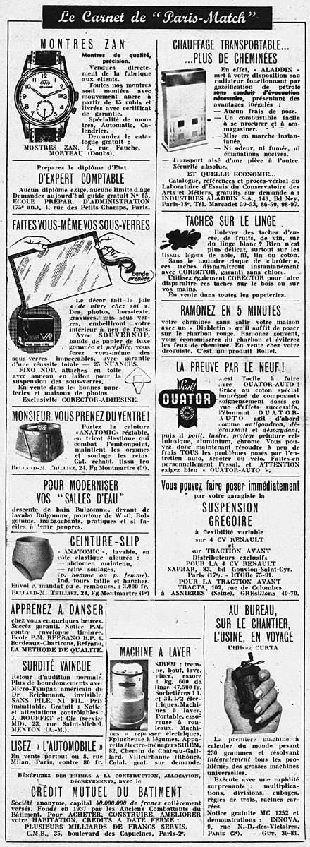 Marque Carnets Match 1952