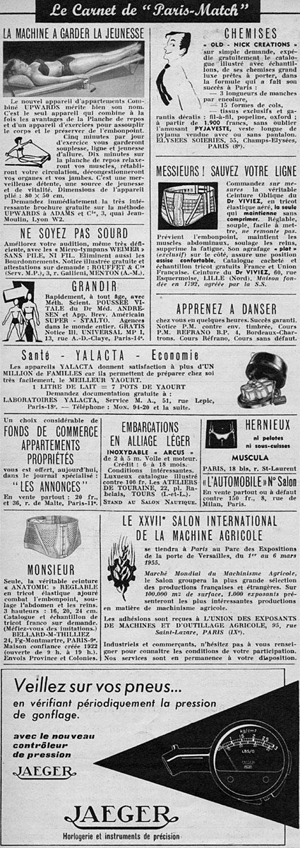 Marque Carnets Match 1954