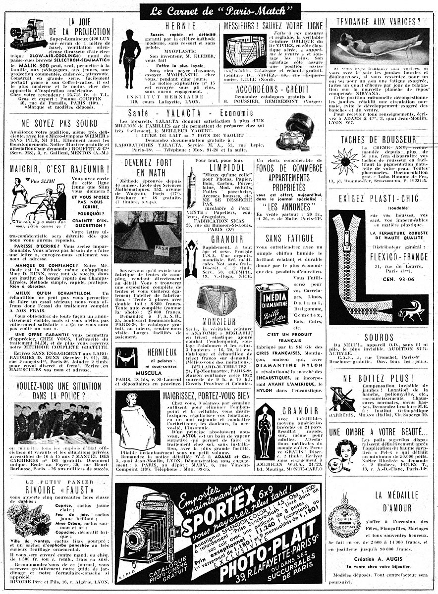 Marque Carnets Match 1955