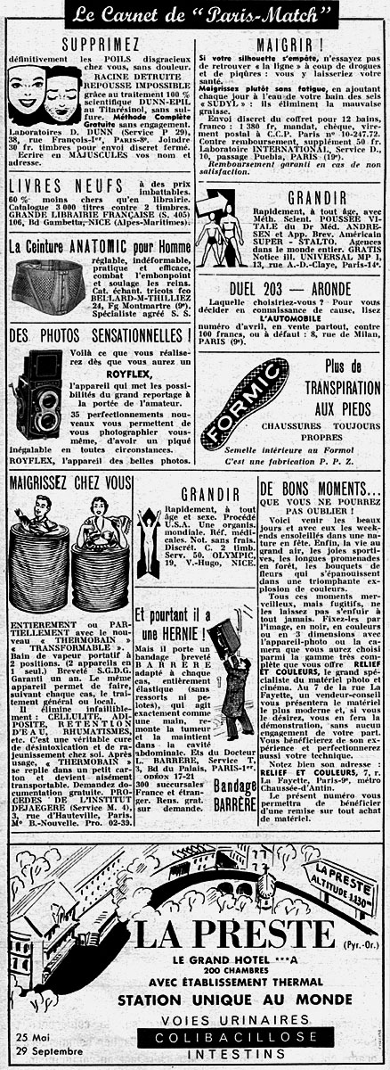 Marque Carnets Match 1955