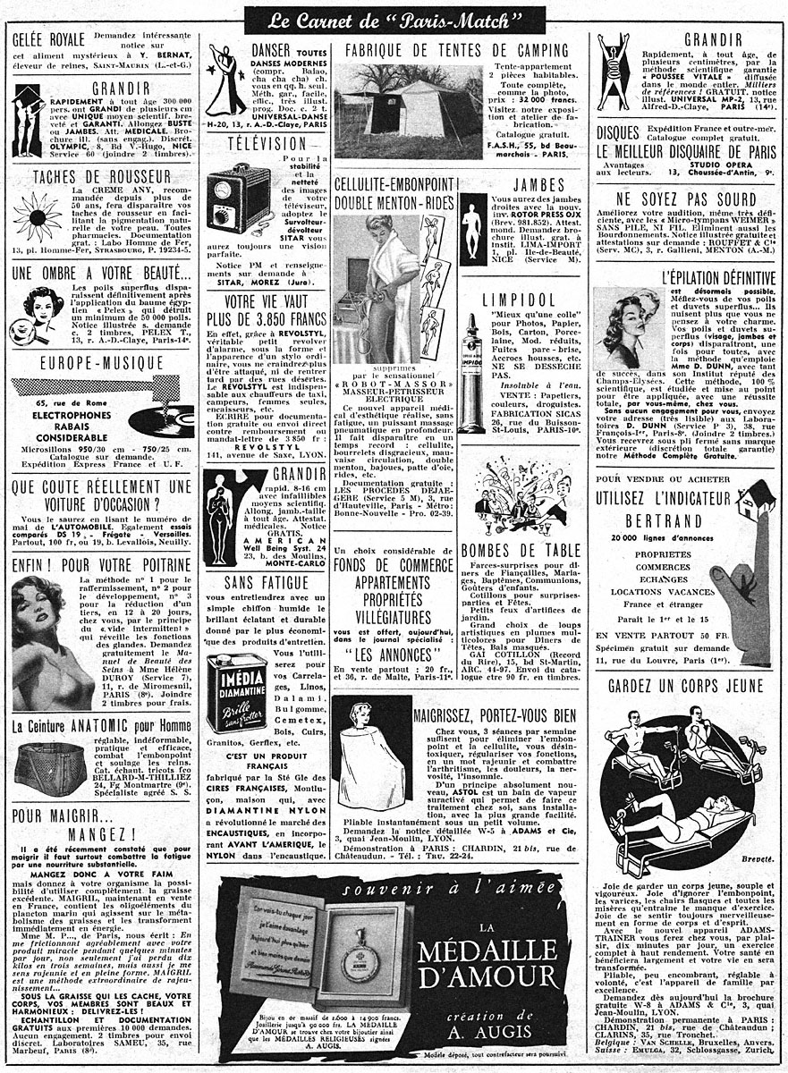 Marque Carnets Match 1956