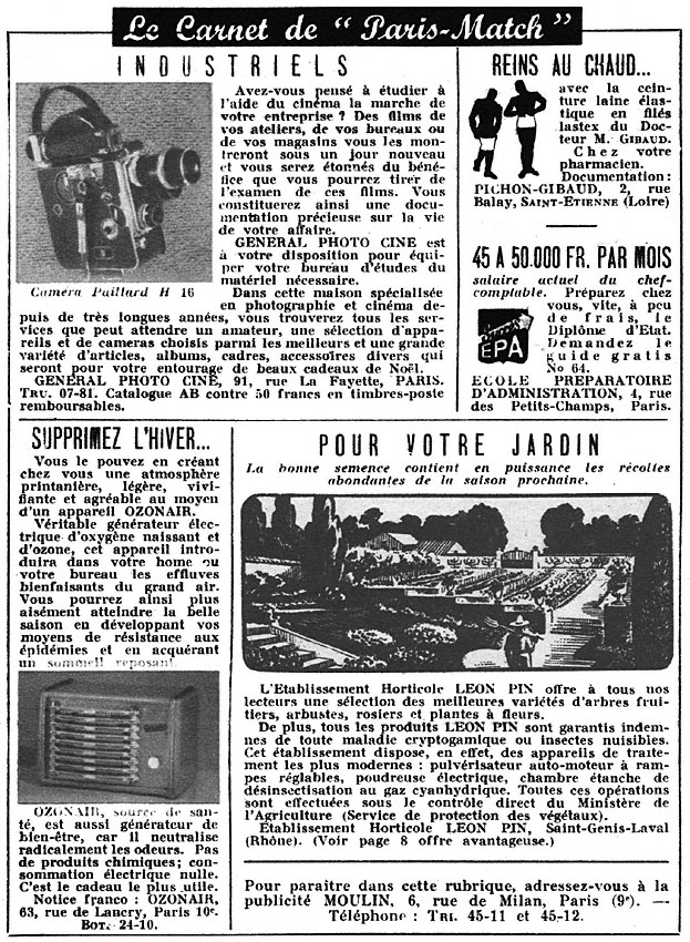 Marque Carnets Match 1949