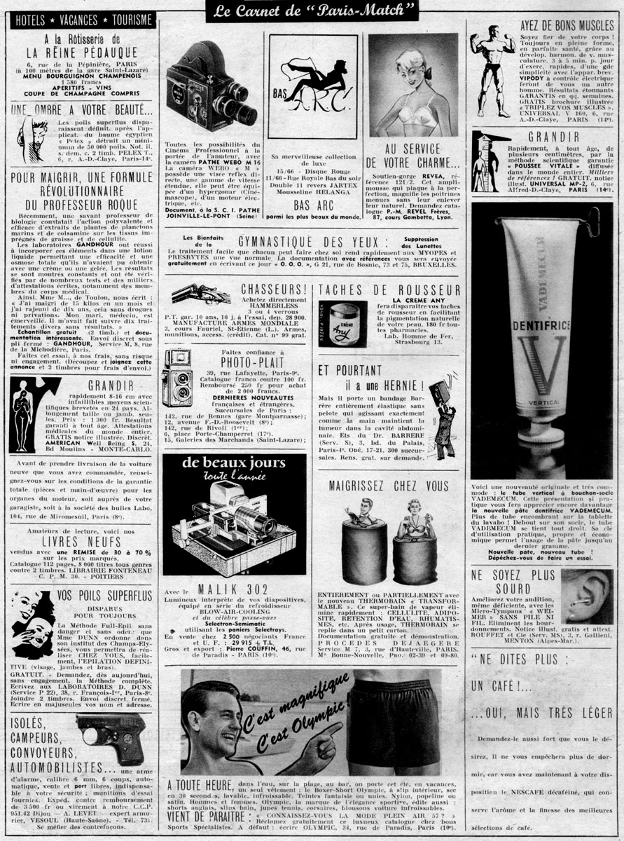 Marque Carnets Match 1957