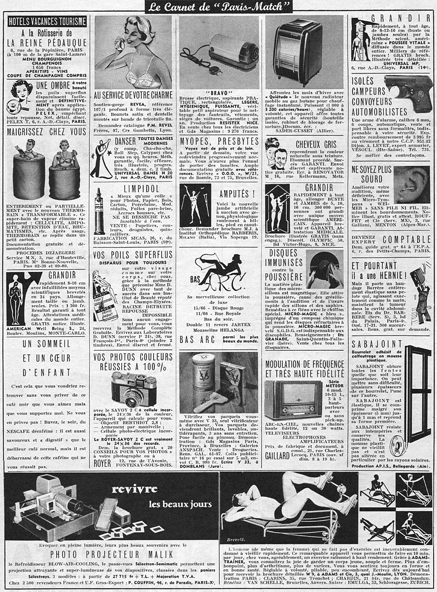 Marque Carnets Match 1957