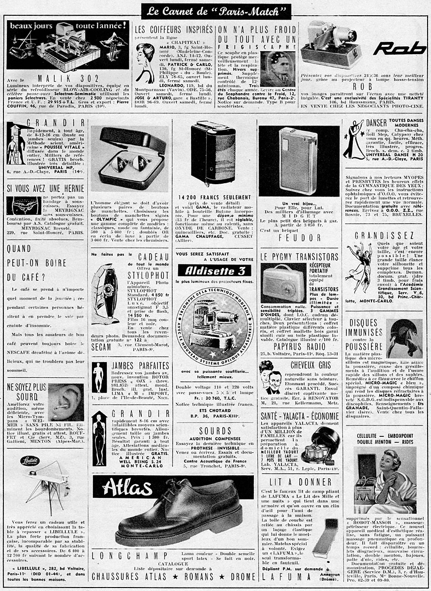 Marque Carnets Match 1957