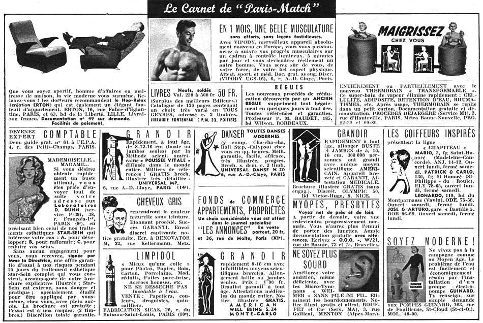 Marque Carnets Match 1958