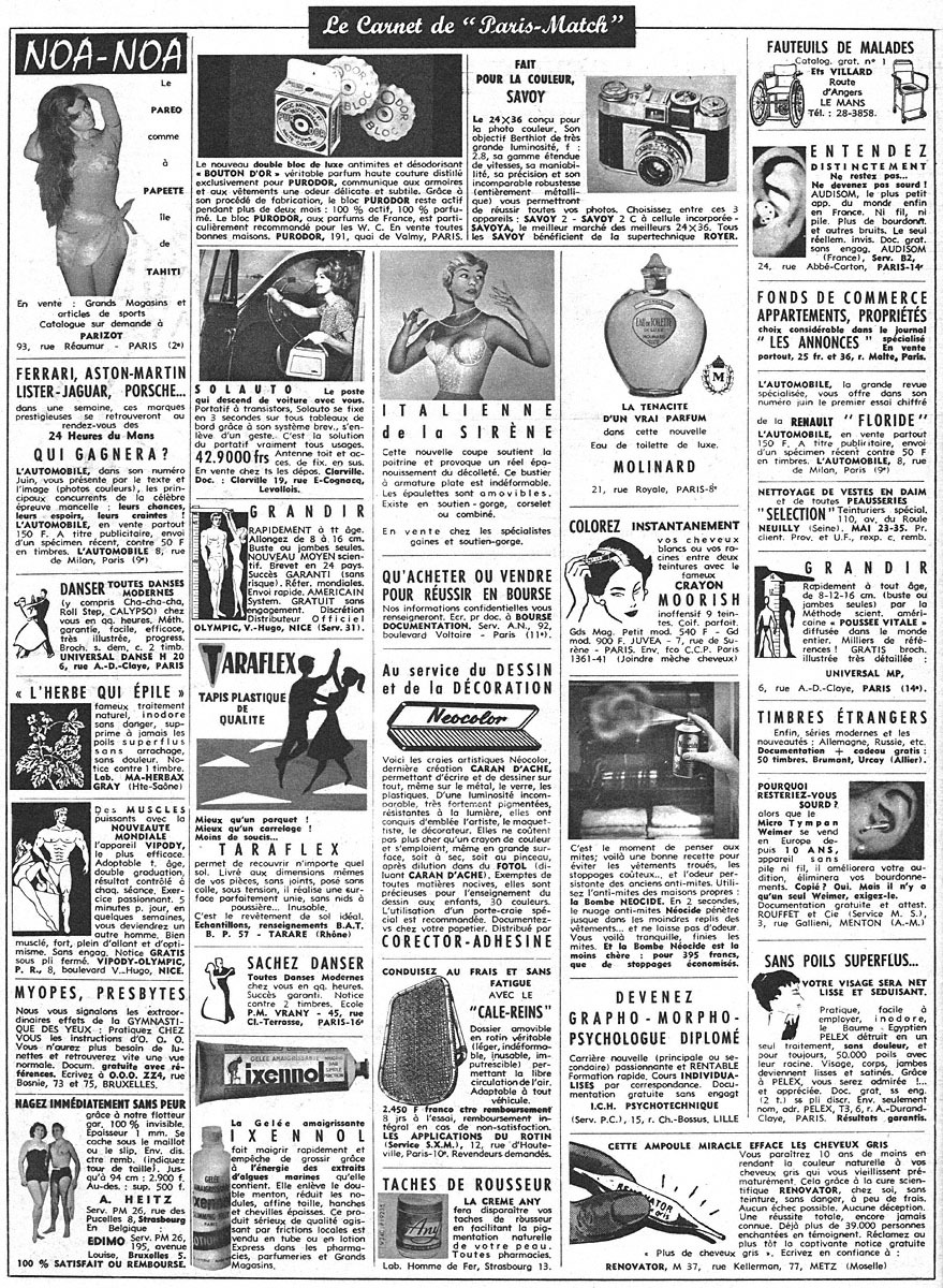 Marque Carnets Match 1959