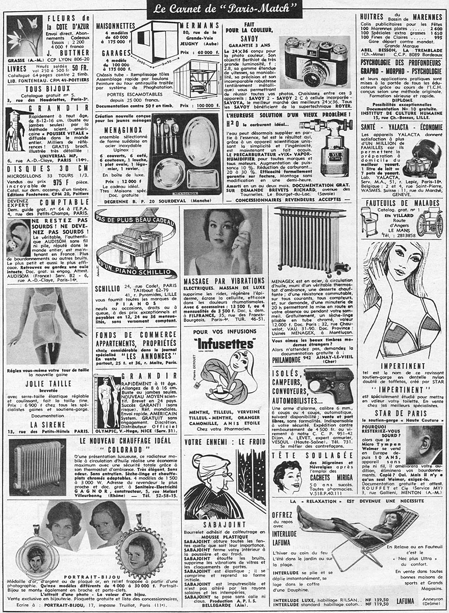 Marque Carnets Match 1959