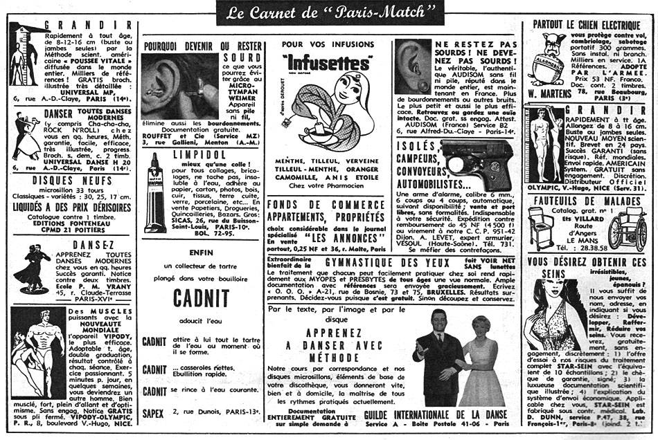 Marque Carnets Match 1960