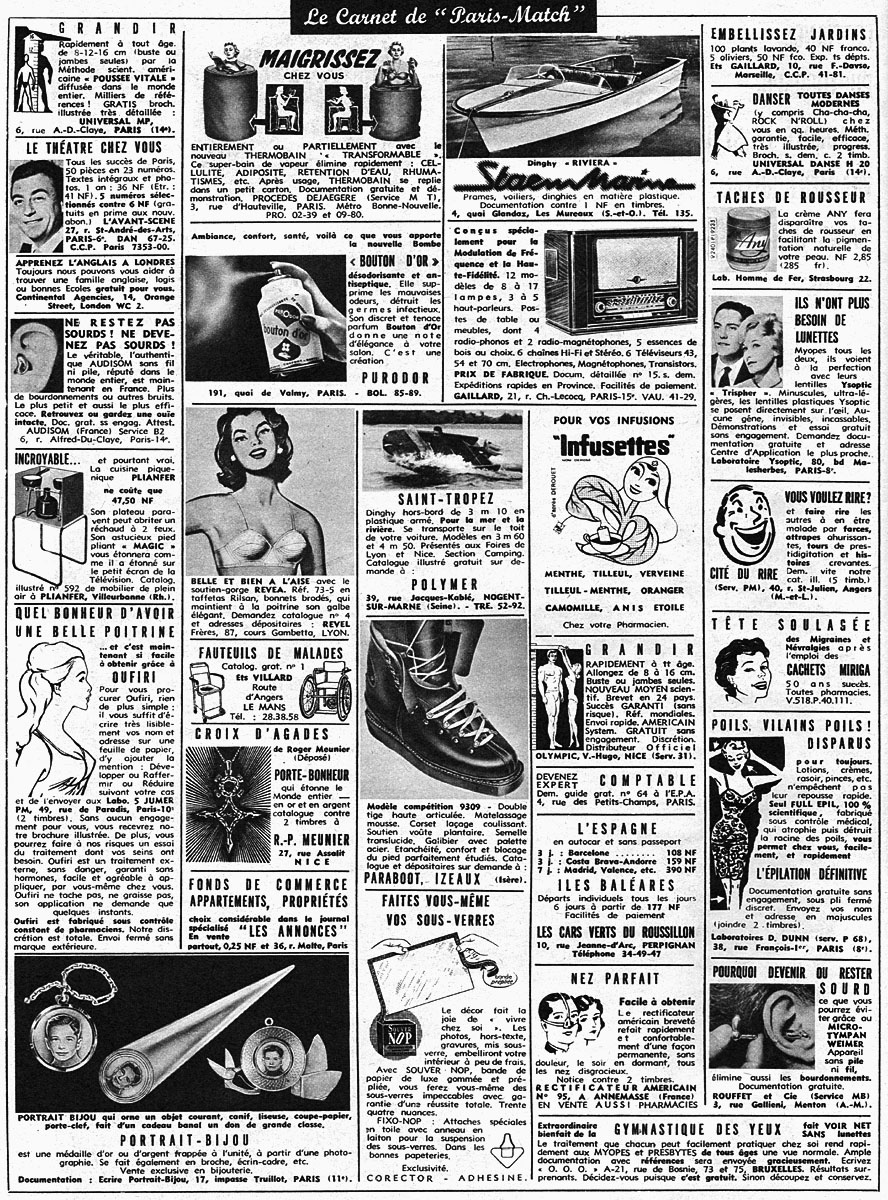 Marque Carnets Match 1960