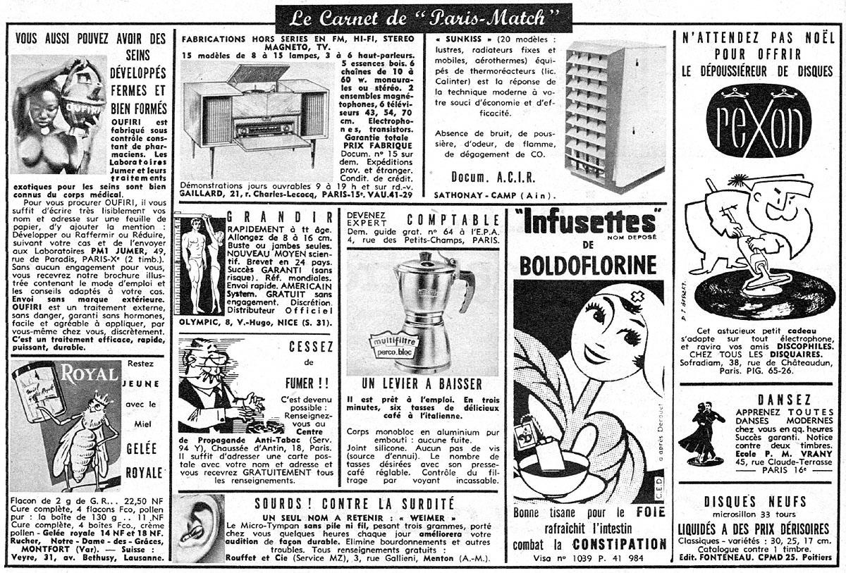 Marque Carnets Match 1960