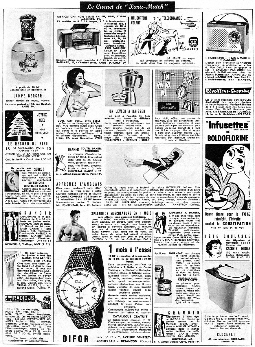 Marque Carnets Match 1960