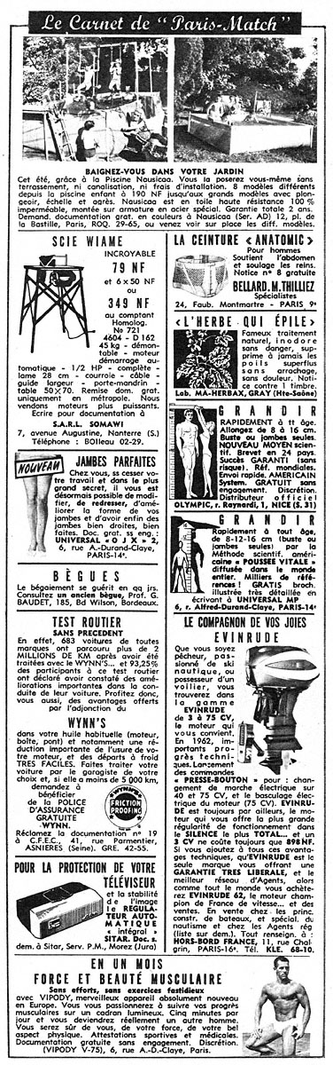 Marque Carnets Match 1962