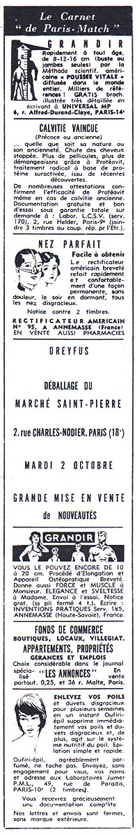 Marque Carnets Match 1962