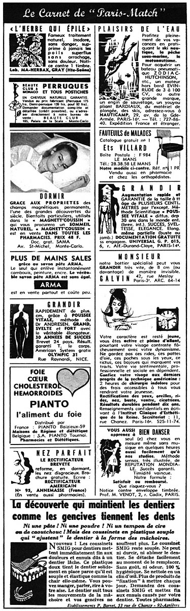 Marque Carnets Match 1967