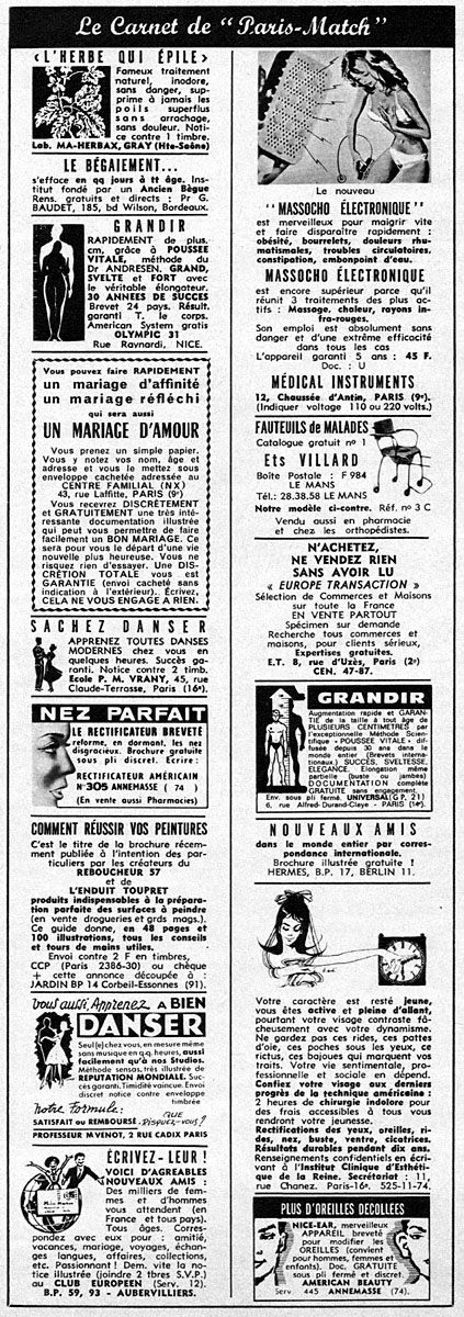 Marque Carnets Match 1967