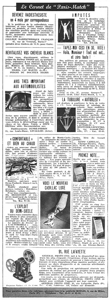 Marque Carnets Match 1951