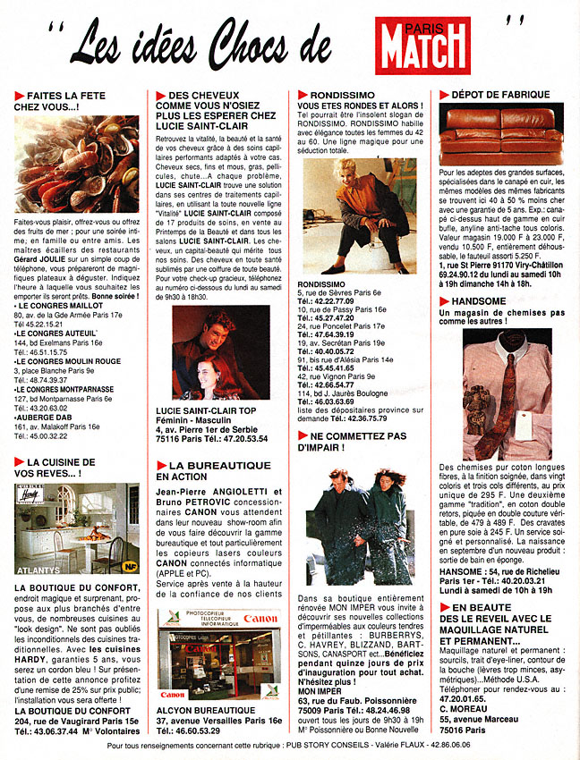 Publicit� IdeesChoc 1991