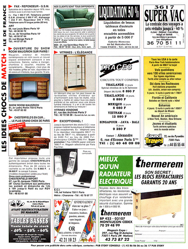 Publicit� IdeesChoc 1993