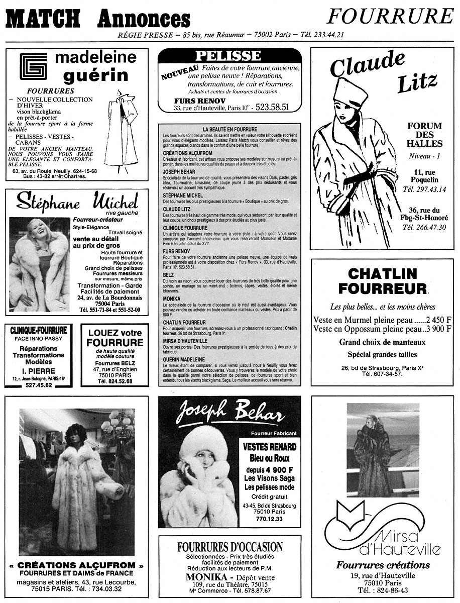 Publicit� Parisiennes 1981