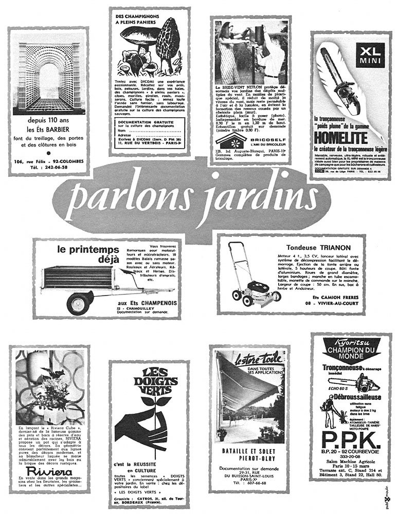 Marque Parlons Jardin 1970