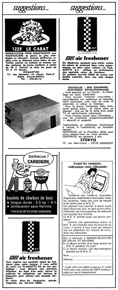 Publicit� Suggestions 1975