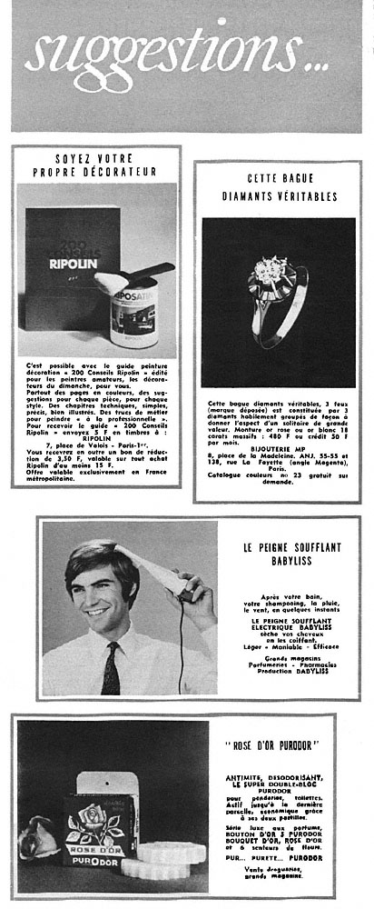 Publicit� Suggestions 1968