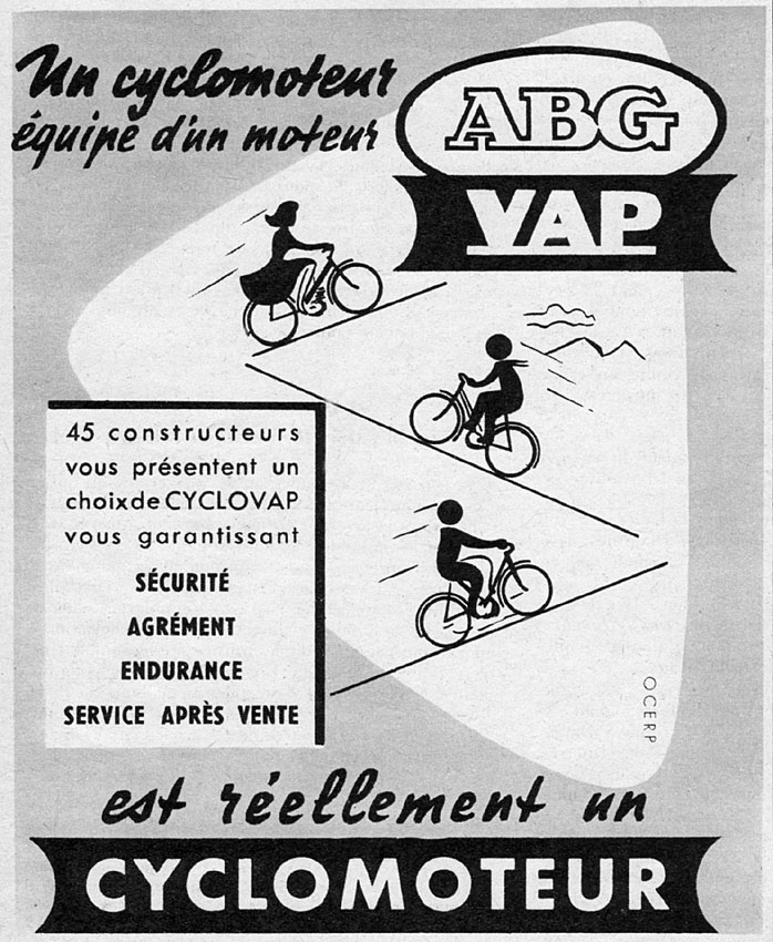 Publicit� Vap 1954
