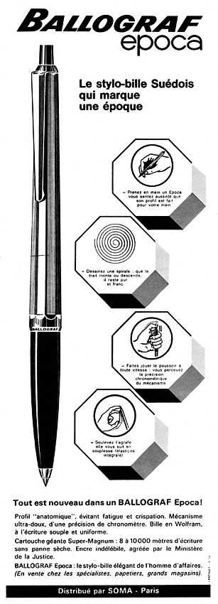 Publicit� Ballograf 1964