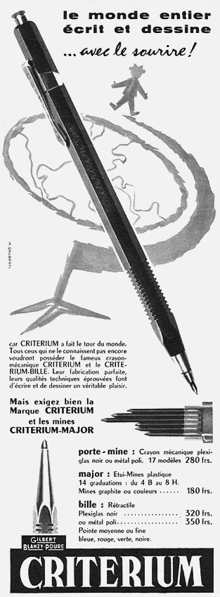 Publicit� Criterium 1958