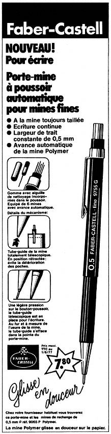 Publicit� Faber-Castell 1977