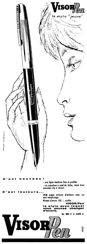 Publicit� Visor Pen 1959