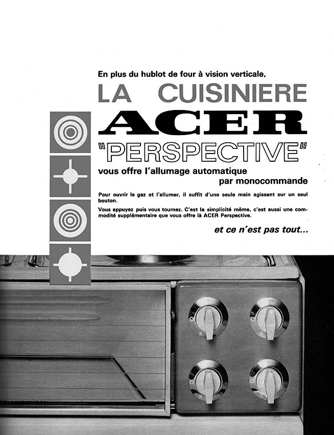 Publicit� Acer 1967