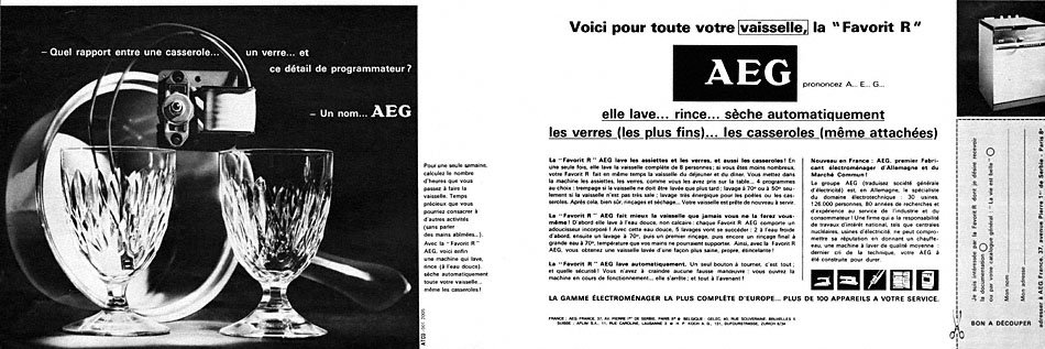 Publicit� Aeg 1965
